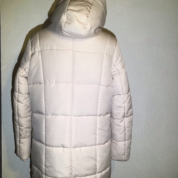 Sam Edelman ivory puffy hoodie jacket size large - Picture 5 of 11